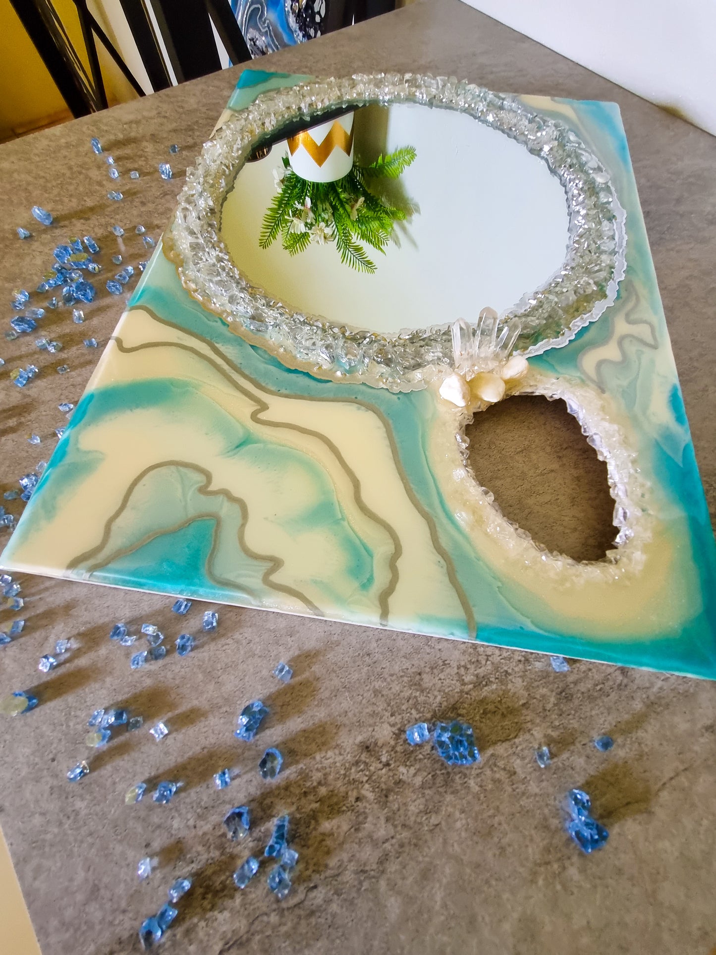 Cut-Out Geode Mirror