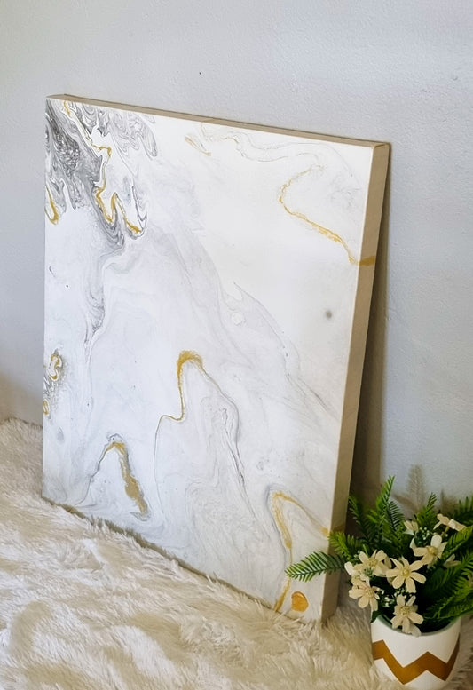 Golden Marble Acrylic Pour