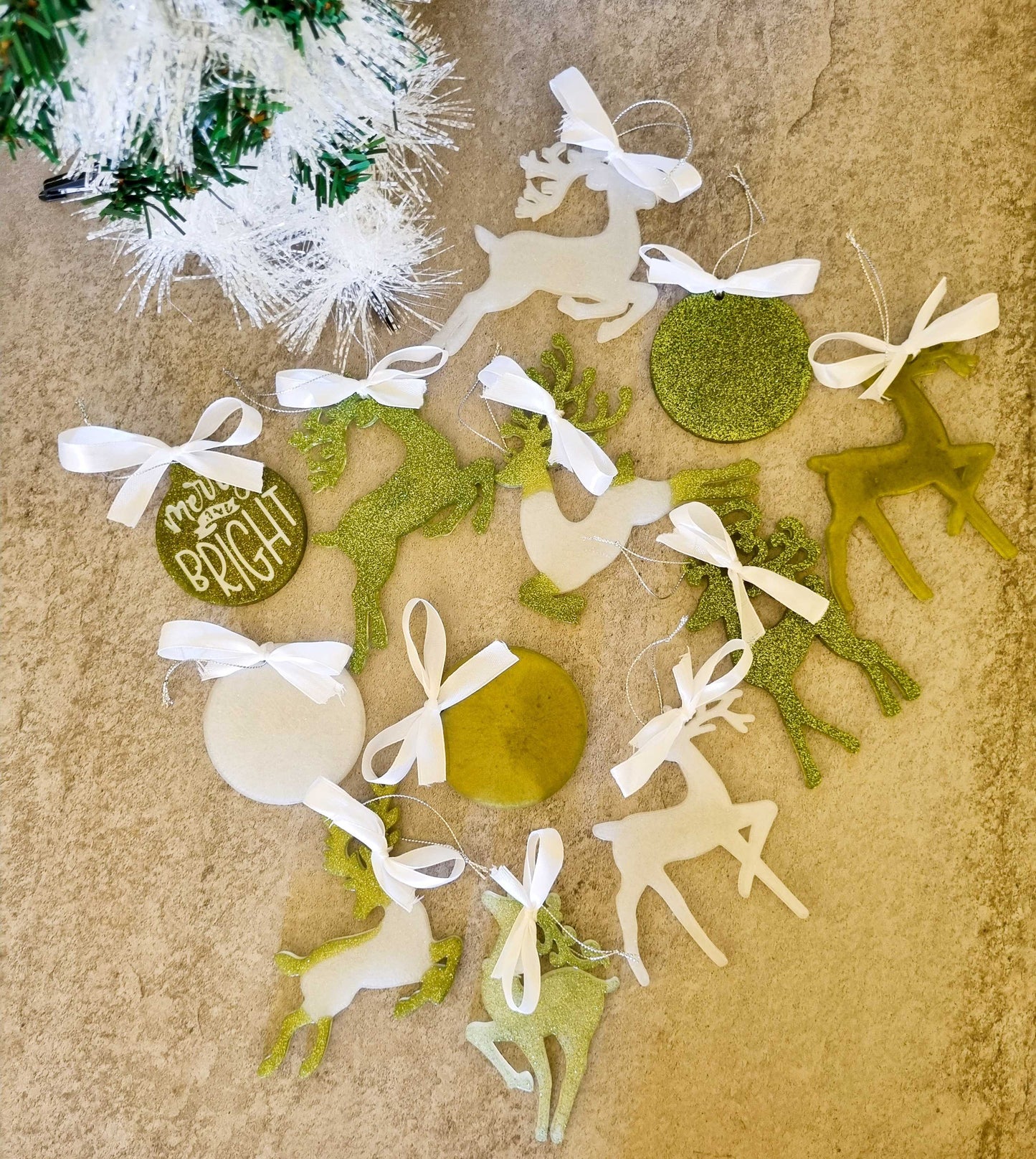 .Green Christmas Ornaments